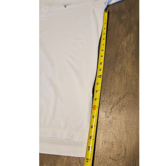 Men's Johnnie-O White Polo Shirt SS Polyester Size XL Longhorn **READ** - Picture 5 of 11